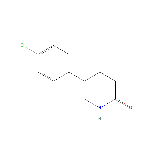 5-(4-chlorophenyl)piperidin-2-one (CAS: 41216-03-9) - Chemical Structure and Molecular Formula 