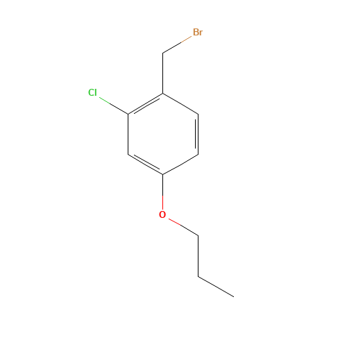 1-(bromomethyl)-2-chloro-4-propoxybenzene (CAS: 478929-74-7) - Chemical Structure and Molecular Formula 