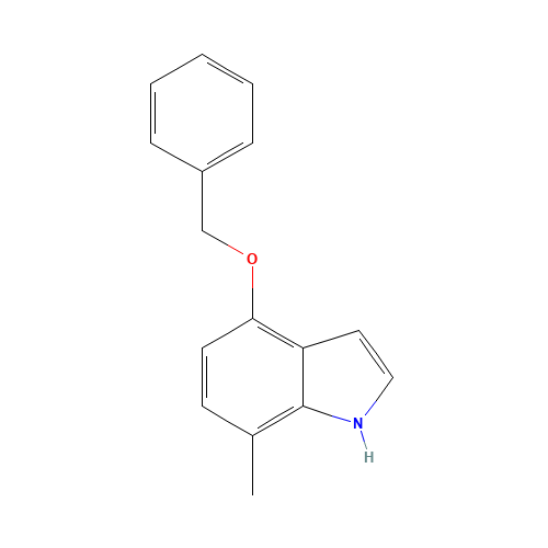 7-methyl-4-phenylmethoxy-1H-indole (CAS: 19499-90-2) - Chemical Structure and Molecular Formula 