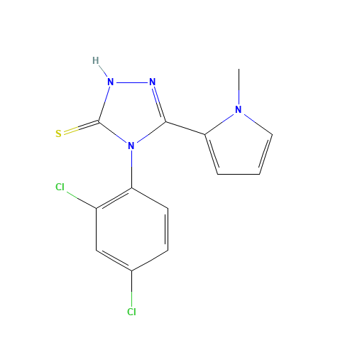 4-(2,4-dichlorophenyl)-3-(1-methylpyrrol-2-yl)-1H-1,2,4-triazole-5-thione (CAS: 668471-48-5) - Related Chemical Product