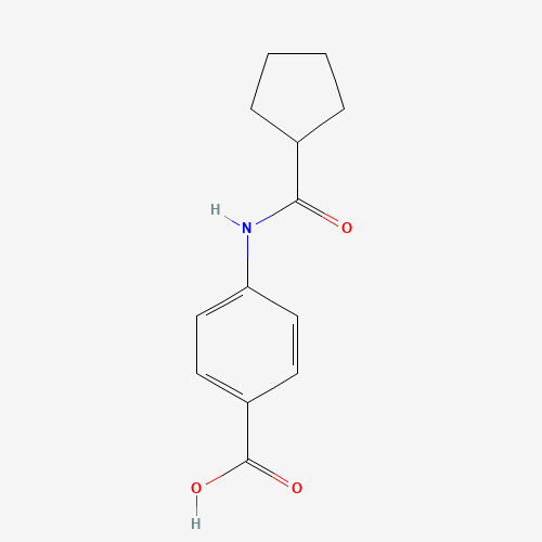 4-(cyclopentanecarbonylamino)benzoic acid (CAS: 54056-74-5) - Chemical Structure and Molecular Formula 