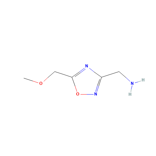 [5-(methoxymethyl)-1,2,4-oxadiazol-3-yl]methanamine (CAS: 893748-77-1) - Chemical Structure and Molecular Formula 