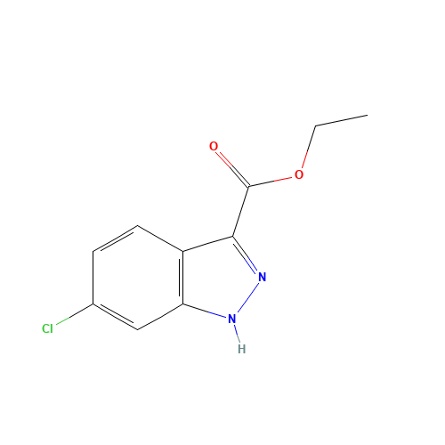 ethyl 6-chloro-1H-indazole-3-carboxylate (CAS: 885279-23-2) - Chemical Structure and Molecular Formula 