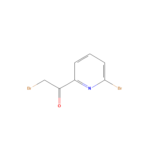 2-bromo-1-(6-bromopyridin-2-yl)ethanone (CAS: 142978-11-8) - Chemical Structure and Molecular Formula 