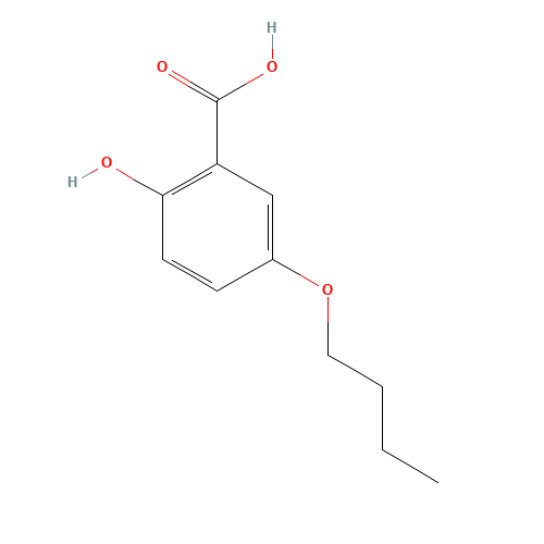 5-butoxy-2-hydroxybenzoic acid (CAS: 79427-91-1) - Chemical Structure and Molecular Formula 