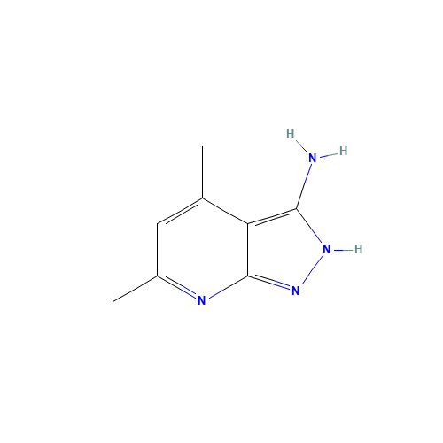 4,6-dimethyl-2H-pyrazolo[3,4-b]pyridin-3-amine (CAS: 41601-44-9) - Chemical Structure and Molecular Formula 