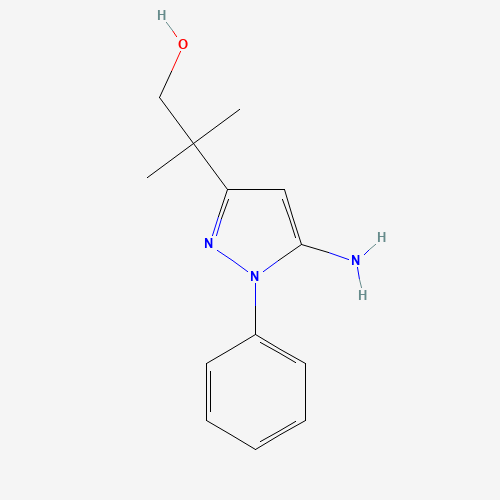 2-(5-amino-1-phenylpyrazol-3-yl)-2-methylpropan-1-ol (CAS: 1011464-46-2) - Related Chemical Product