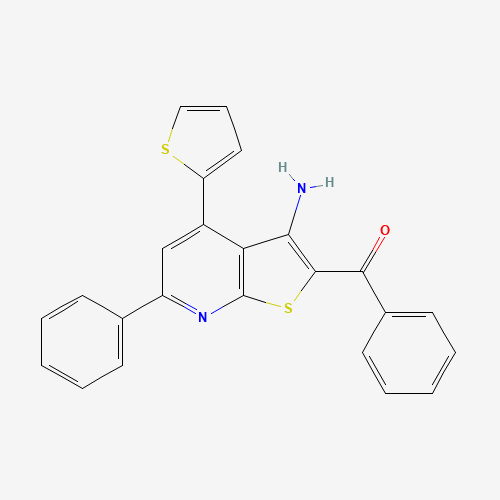 (3-amino-6-phenyl-4-thiophen-2-ylthieno[2,3-b]pyridin-2-yl)-phenylmethanone (CAS: 188782-68-5) - Related Chemical Product