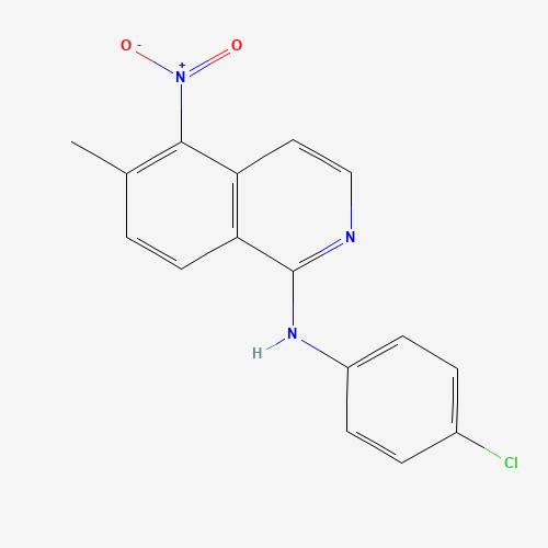 N-(4-chlorophenyl)-6-methyl-5-nitroisoquinolin-1-amine (CAS: 1191460-78-2) - Chemical Structure and Molecular Formula 