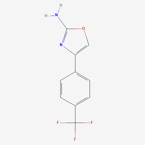4-[4-(trifluoromethyl)phenyl]-1,3-oxazol-2-amine (CAS: 859721-53-2) - Chemical Structure and Molecular Formula 