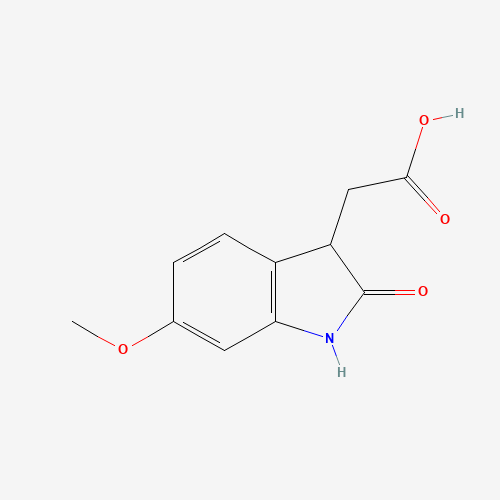 2-(6-methoxy-2-oxo-1,3-dihydroindol-3-yl)acetic acid (CAS: 885272-28-6) - Related Chemical Product