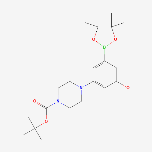 tert-butyl 4-[3-methoxy-5-(4,4,5,5-tetramethyl-1,3,2-dioxaborolan-2-yl)phenyl]piperazine-1-carboxylate (CAS: 1356944-21-2) - Related Chemical Product