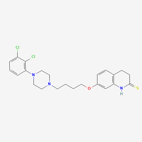7-[4-[4-(2,3-dichlorophenyl)piperazin-1-yl]butoxy]-3,4-dihydro-1H-quinoline-2-thione (CAS: 573691-04-0) - Chemical Structure and Molecular Formula 