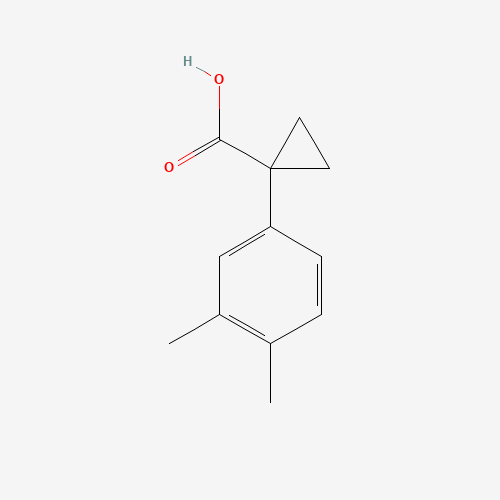 1-(3,4-dimethylphenyl)cyclopropane-1-carboxylic acid (CAS: 186347-66-0) - Chemical Structure and Molecular Formula 