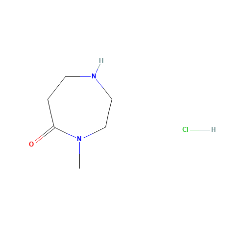 4-methyl-1,4-diazepan-5-one;hydrochloride (CAS: 329794-41-4) - Chemical Structure and Molecular Formula 