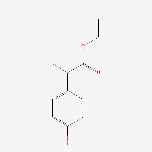 ethyl 2-(4-iodophenyl)propanoate (CAS: 155558-21-7) - Chemical Structure and Molecular Formula 