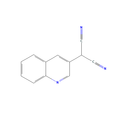 2-quinolin-3-ylpropanedinitrile (CAS: 117646-34-1) - Chemical Structure and Molecular Formula 