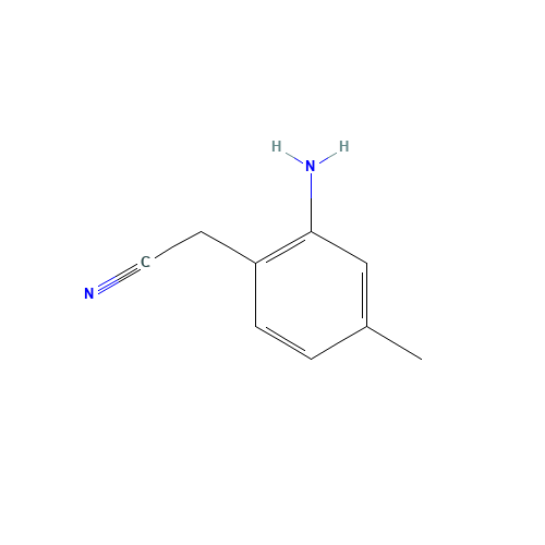 2-(2-amino-4-methylphenyl)acetonitrile (CAS: 861068-42-0) - Chemical Structure and Molecular Formula 