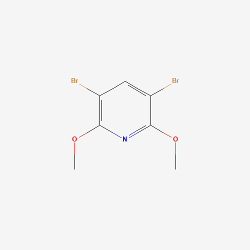 3,5-dibromo-2,6-dimethoxypyridine (CAS: 16727-44-9) - Chemical Structure and Molecular Formula 