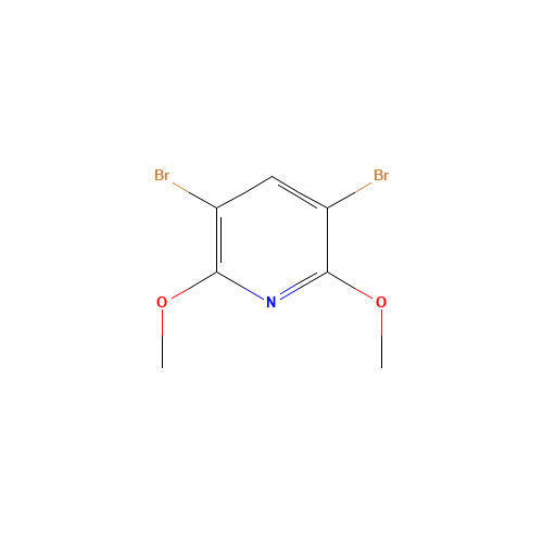 3,5-dibromo-2,6-dimethoxypyridine (CAS: 16727-44-9) - Chemical Structure and Molecular Formula 