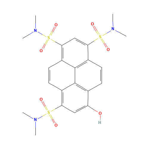8-hydroxy-1-N,1-N,3-N,3-N,6-N,6-N-hexamethylpyrene-1,3,6-trisulfonamide (CAS: 127044-59-1) - Related Chemical Product