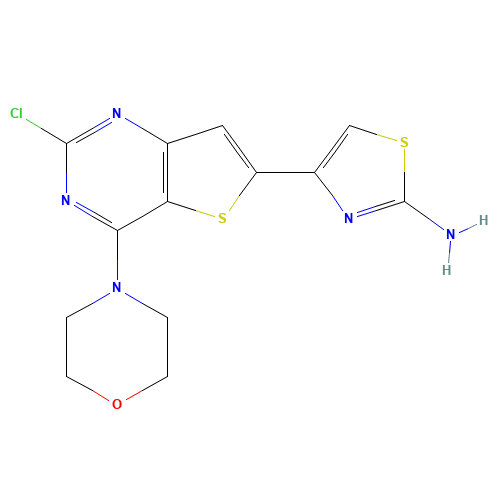4-(2-chloro-4-morpholin-4-ylthieno[3,2-d]pyrimidin-6-yl)-1,3-thiazol-2-amine (CAS: 956393-37-6) - Related Chemical Product