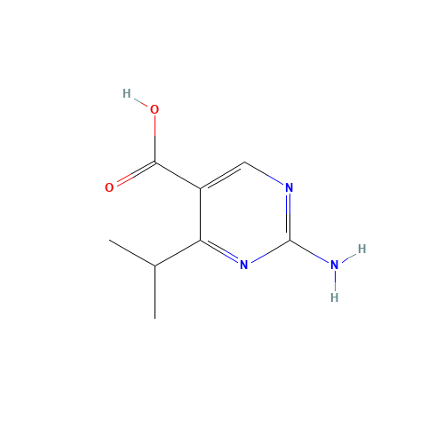 2-amino-4-propan-2-ylpyrimidine-5-carboxylic acid (CAS: 127958-03-6) - Chemical Structure and Molecular Formula 