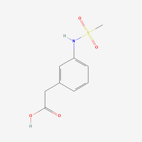 2-[3-(methanesulfonamido)phenyl]acetic acid (CAS: 407640-21-5) - Chemical Structure and Molecular Formula 