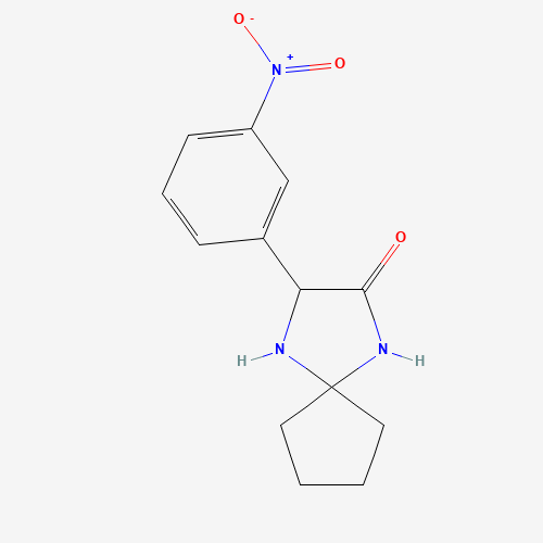 2-(3-nitrophenyl)-1,4-diazaspiro[4.4]nonan-3-one (CAS: 1272755-82-4) - Chemical Structure and Molecular Formula 