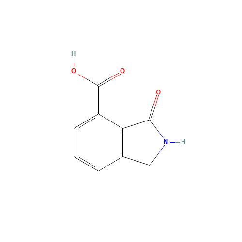 3-oxo-1,2-dihydroisoindole-4-carboxylic acid (CAS: 935269-27-5) - Chemical Structure and Molecular Formula 