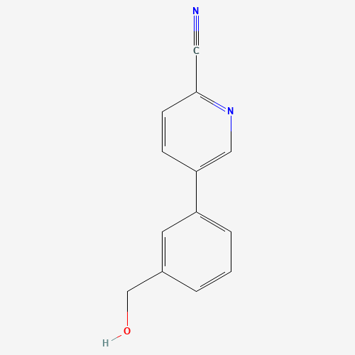 5-[3-(hydroxymethyl)phenyl]pyridine-2-carbonitrile (CAS: 1349715-66-7) - Chemical Structure and Molecular Formula 