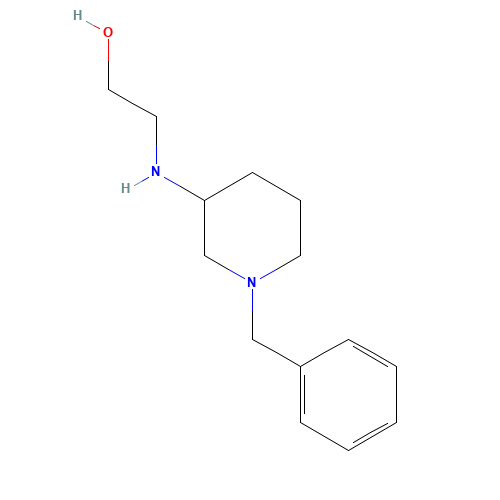 2-[(1-benzylpiperidin-3-yl)amino]ethanol (CAS: 1094401-28-1) - Chemical Structure and Molecular Formula 