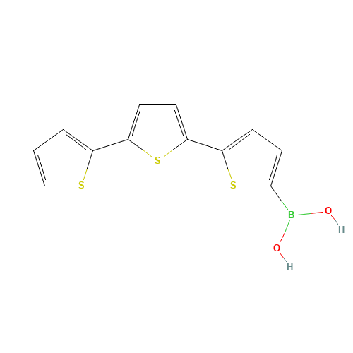 [5-(5-thiophen-2-ylthiophen-2-yl)thiophen-2-yl]boronic acid (CAS: 205235-02-5) - Chemical Structure and Molecular Formula 