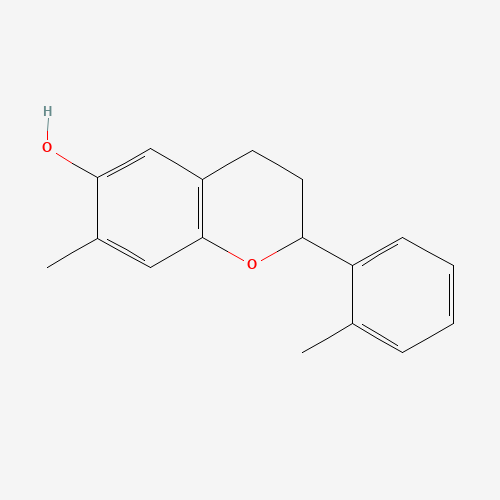 7-methyl-2-(2-methylphenyl)-3,4-dihydro-2H-chromen-6-ol (CAS: 1426900-10-8) - Chemical Structure and Molecular Formula 