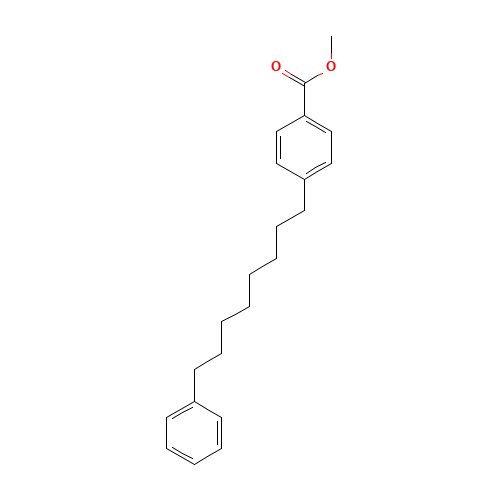 methyl 4-(8-phenyloctyl)benzoate (CAS: 1334237-08-9) - Chemical Structure and Molecular Formula 