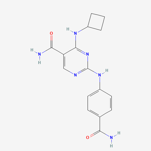 2-(4-carbamoylanilino)-4-(cyclobutylamino)pyrimidine-5-carboxamide (CAS: 1198301-40-4) - Related Chemical Product