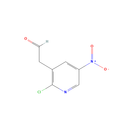2-(2-chloro-5-nitropyridin-3-yl)acetaldehyde (CAS: 1256264-86-4) - Chemical Structure and Molecular Formula 