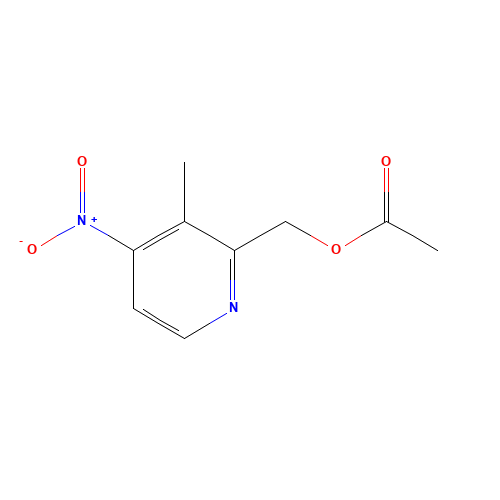 (3-methyl-4-nitropyridin-2-yl)methyl acetate (CAS: 166521-98-8) - Chemical Structure and Molecular Formula 