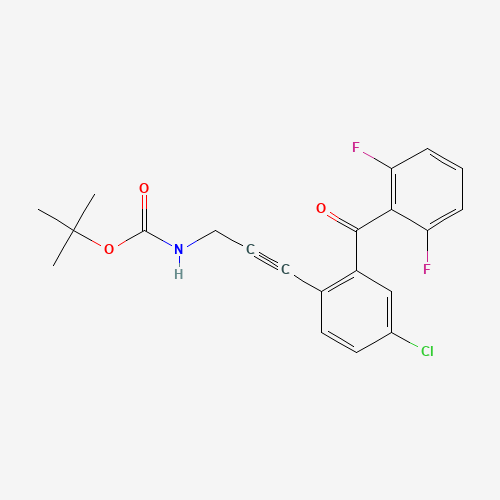 tert-butyl N-[3-[4-chloro-2-(2,6-difluorobenzoyl)phenyl]prop-2-ynyl]carbamate (CAS: 869366-03-0) - Related Chemical Product