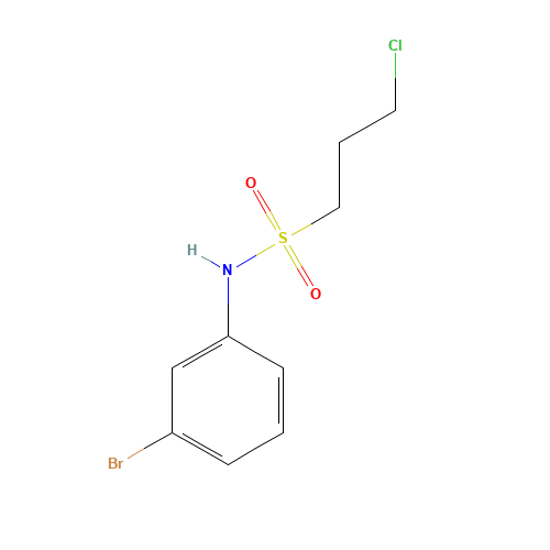 N-(3-bromophenyl)-3-chloropropane-1-sulfonamide (CAS: 1007581-02-3) - Chemical Structure and Molecular Formula 