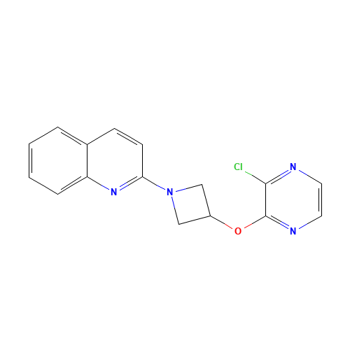 2-[3-(3-chloropyrazin-2-yl)oxyazetidin-1-yl]quinoline (CAS: 1350607-38-3) - Chemical Structure and Molecular Formula 