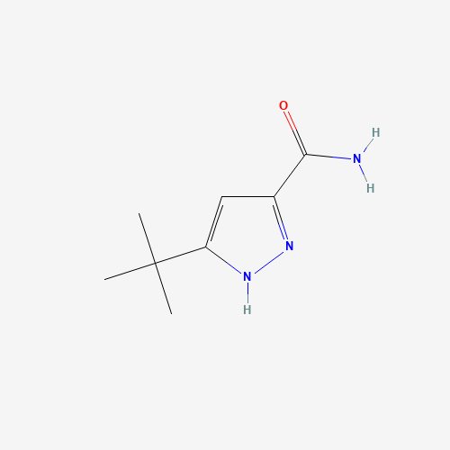 5-tert-butyl-1H-pyrazole-3-carboxamide (CAS: 1240311-64-1) - Chemical Structure and Molecular Formula 