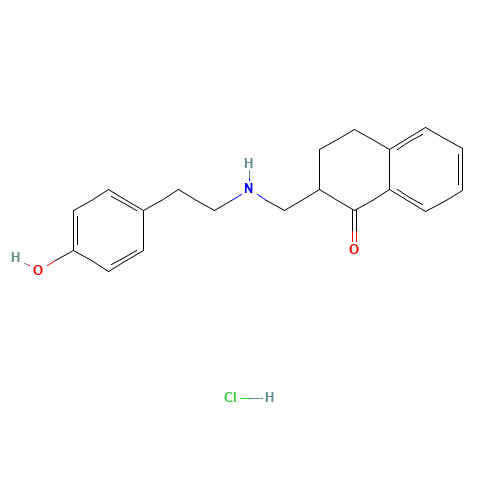 2-[[2-(4-hydroxyphenyl)ethylamino]methyl]-3,4-dihydro-2H-naphthalen-1-one;hydrochloride (CAS: 30007-39-7) - Related Chemical Product