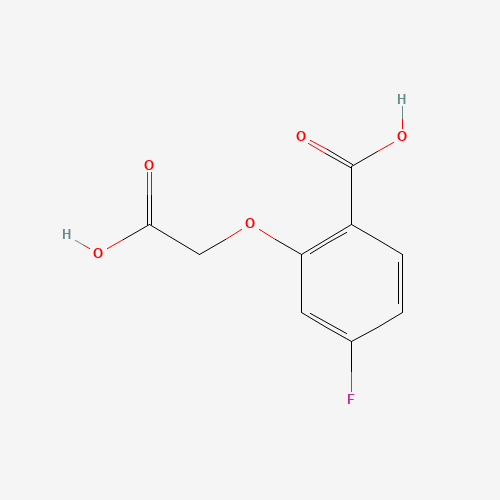 2-(carboxymethoxy)-4-fluorobenzoic acid (CAS: 1272756-12-3) - Chemical Structure and Molecular Formula 