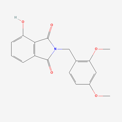 2-[(2,4-dimethoxyphenyl)methyl]-4-hydroxyisoindole-1,3-dione (CAS: 912999-90-7) - Chemical Structure and Molecular Formula 