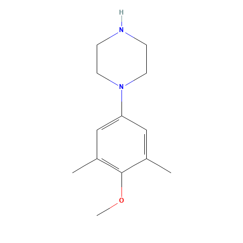 1-(4-methoxy-3,5-dimethylphenyl)piperazine (CAS: 204634-63-9) - Chemical Structure and Molecular Formula 