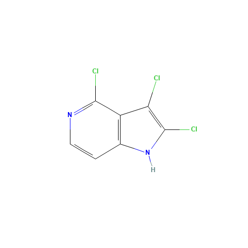 2,3,4-trichloro-1H-pyrrolo[3,2-c]pyridine (CAS: 494767-51-0) - Chemical Structure and Molecular Formula 