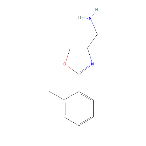 [2-(2-methylphenyl)-1,3-oxazol-4-yl]methanamine (CAS: 885274-21-5) - Chemical Structure and Molecular Formula 