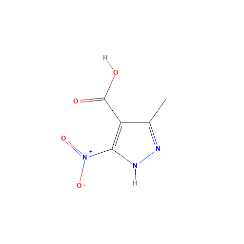5-methyl-3-nitro-1H-pyrazole-4-carboxylic acid (CAS: 1037555-35-3) - Chemical Structure and Molecular Formula 