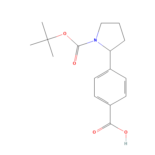 4-[1-[(2-methylpropan-2-yl)oxycarbonyl]pyrrolidin-2-yl]benzoic acid (CAS: 863769-40-8) - Related Chemical Product